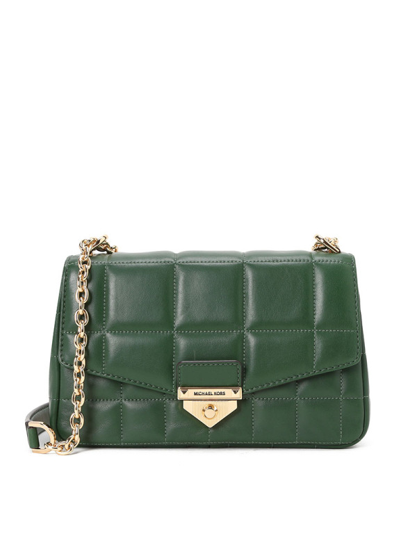迈克高仕MICHAEL KORS Soho 口盖包 格纹皮30F0G1SL3L 女士斜挎包单肩包