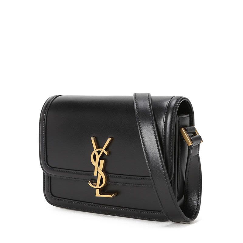 预售 圣罗兰YSL SOLFERINO 口盖包小号 字母LOGO光面皮 女士单肩包634306金扣图片