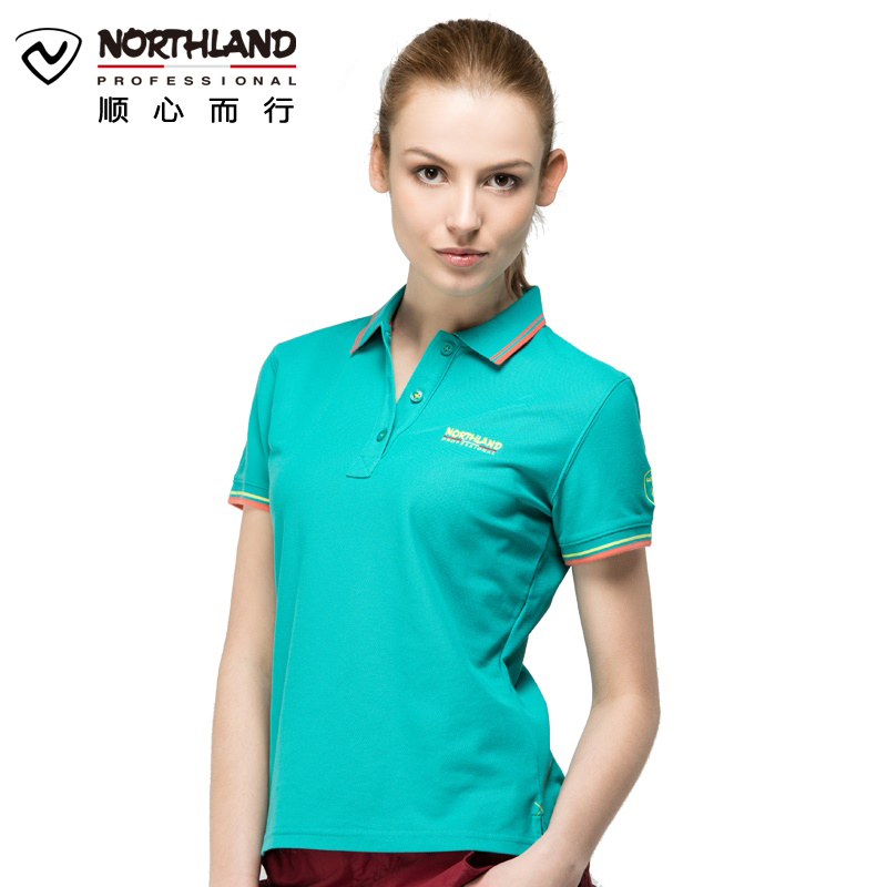 诺诗兰（NORTHLAND）户外女式运动休闲T恤翻领POLO衫短袖GL042254
