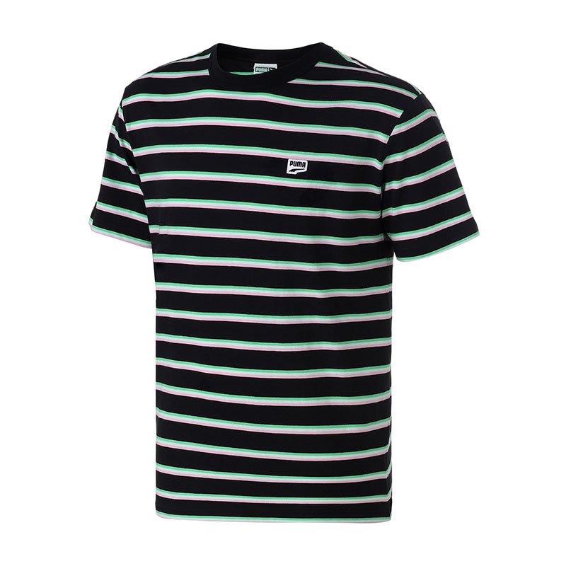 PUMA彪马男装运动服休闲服条纹小LOGO短袖T恤579230