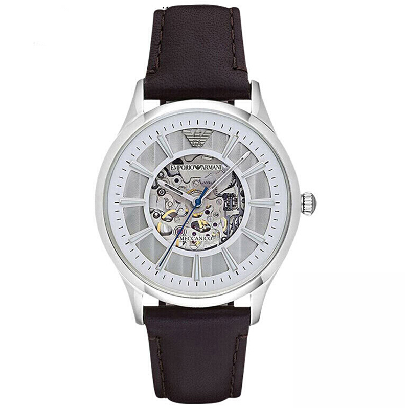 阿玛尼armani手表男士手表全自动机械镂空时尚商务男机械表机械钢带男