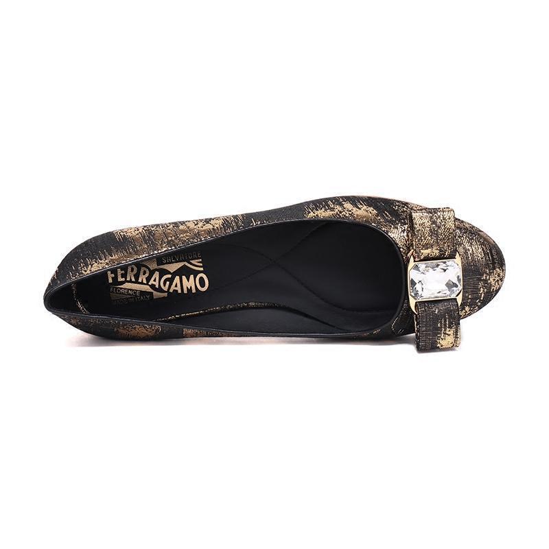 Salvatore Ferragamo 萨瓦托·菲拉格慕 女士织物平底船鞋 0685485 C