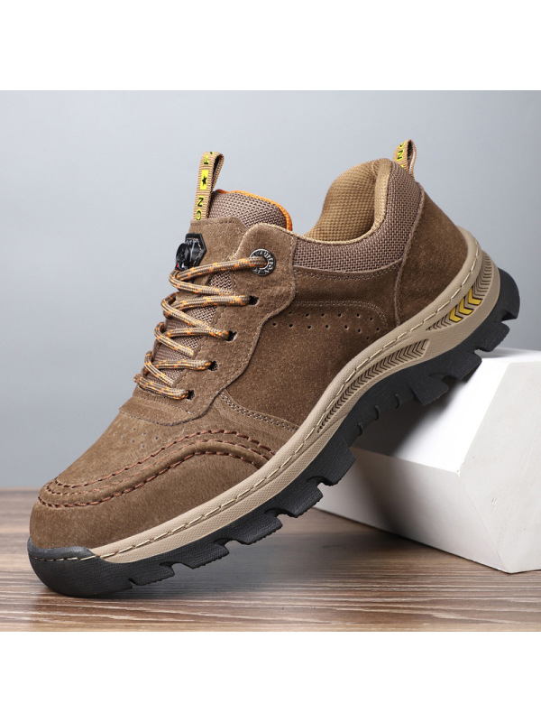 真皮登山鞋男春秋防水防滑靴专业高帮耐磨徒步鞋女越野男鞋户外鞋