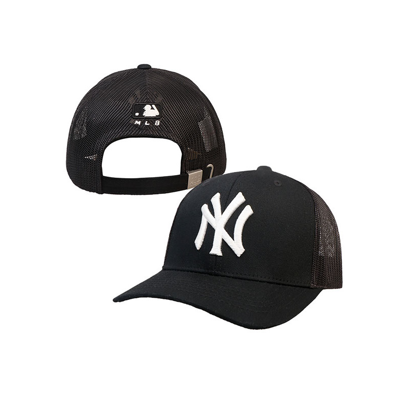 mlb棒球帽子男ny韩版潮纯色男女通用情侣帽鸭舌帽弯檐防晒帽遮阳帽子
