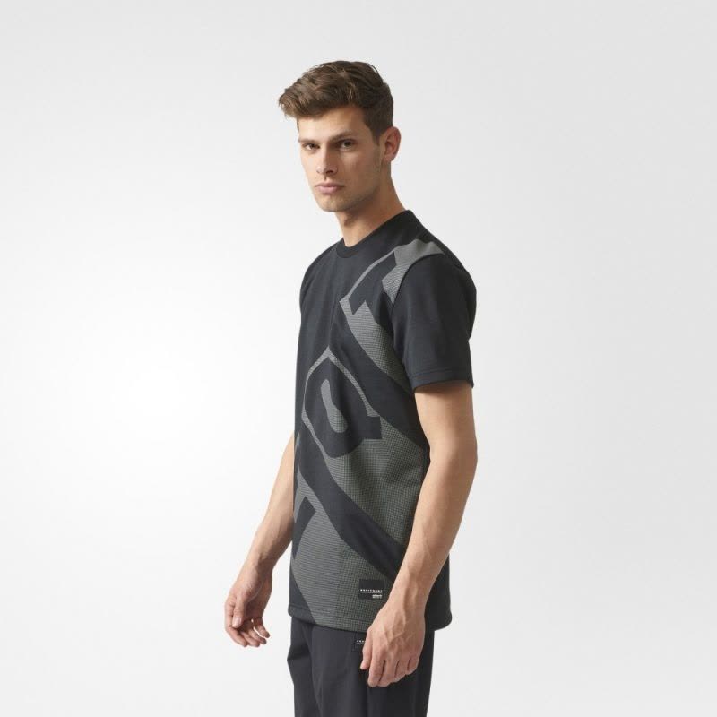 adidas阿迪达斯三叶草男子短袖上衣黑BQ2046图片