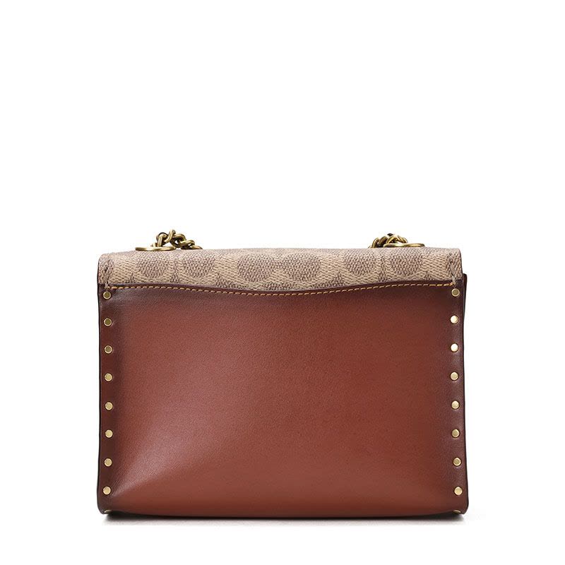 COACH PARKER 18山茶花铆钉边饰单肩包30592 17.5x14x7CM牛皮革\PVC图片