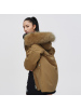 波司登羽绒服女保暖时尚灯笼袖貂子毛领连帽派克服
