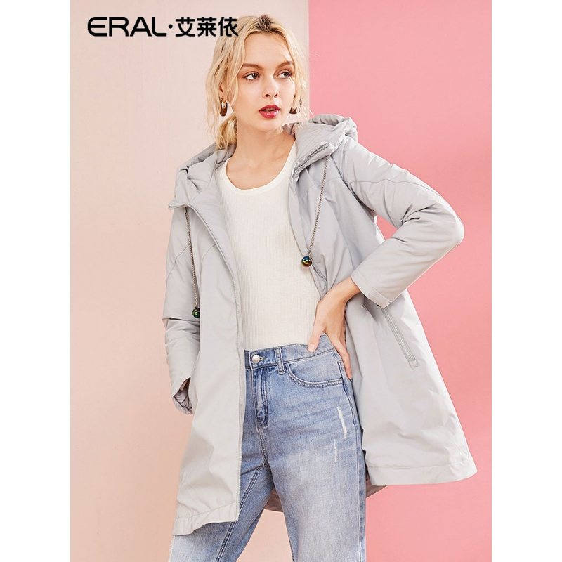 艾莱依羽绒服女中长款2018冬季韩版时尚外套