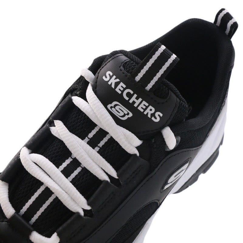 斯凯奇Skechers 女鞋运动鞋春夏季D’lites熊猫鞋绑带复古休闲鞋88888327/BKW图片