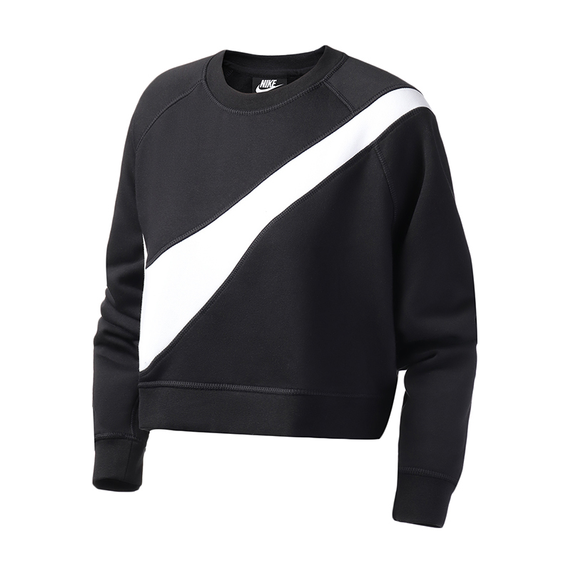 自营nike耐克女装卫衣冬季圆领印花短款休闲套头衫运动服bv3934