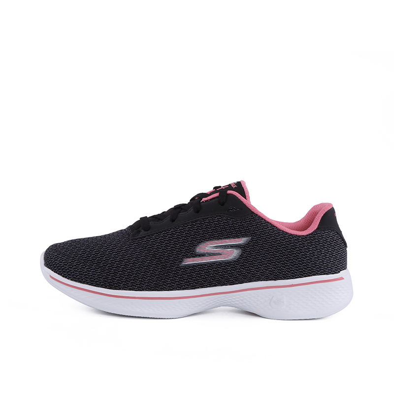 SKECHERS斯凯奇GO WALK 4女士轻质绑带健步鞋运动鞋14175/BKPK