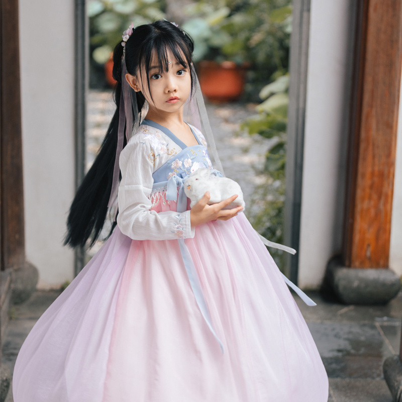 紫依汉服中国风唐装超仙春装襦裙古装连衣裙