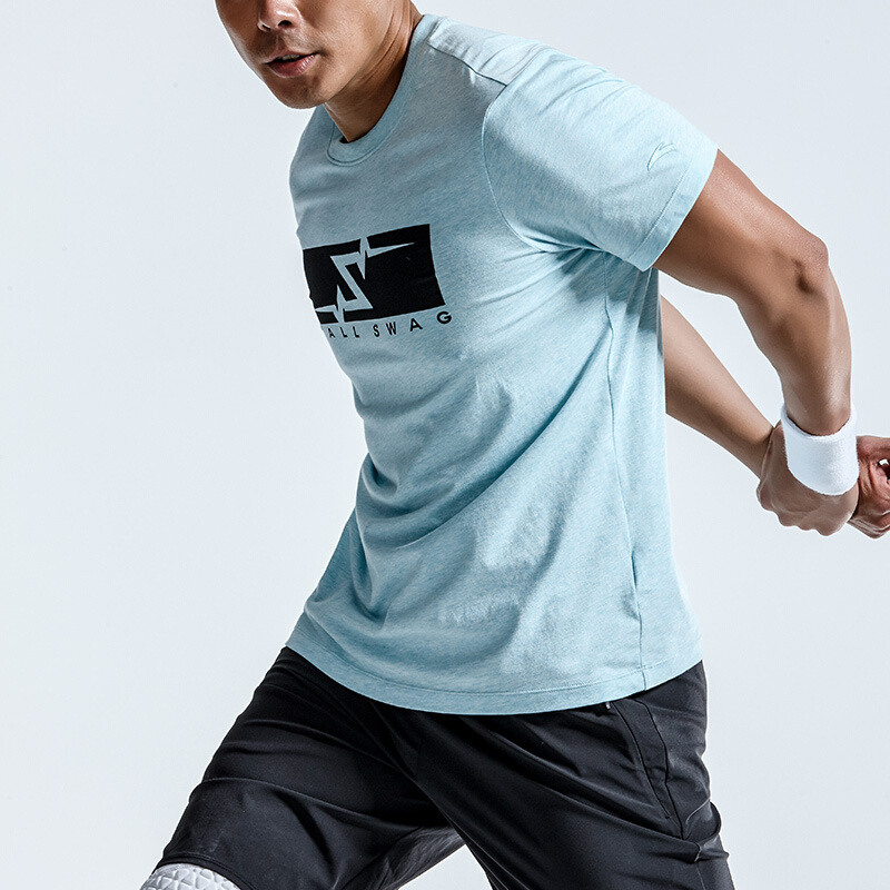 安踏运动短袖男t恤2019夏季新款正品速干透气休闲上衣