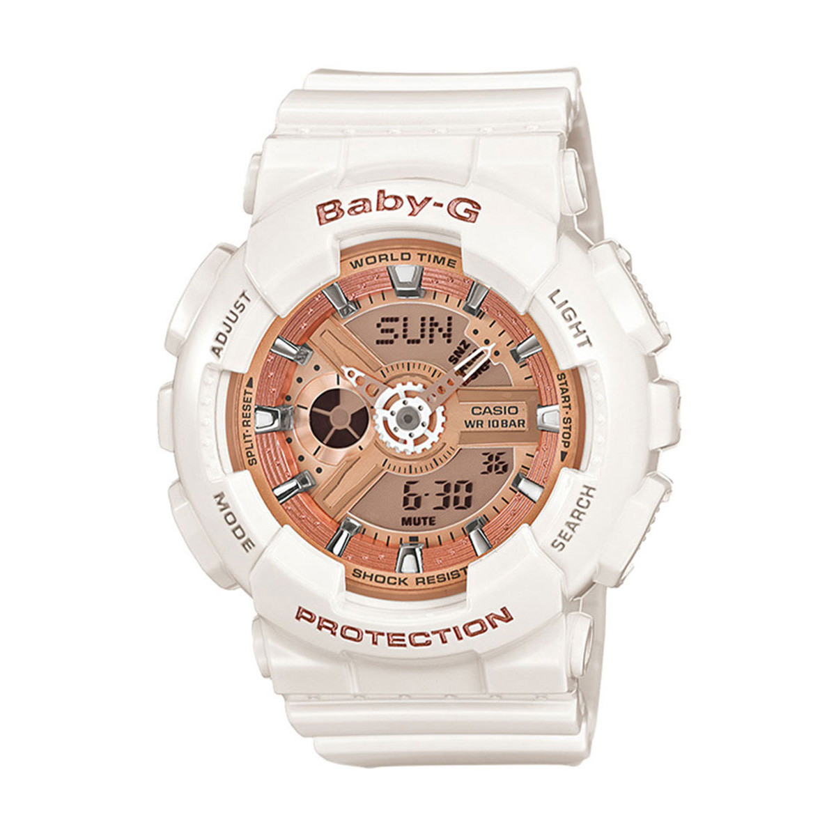 CASIO卡西欧 BABY-G 系列防震防水双显运动女士石英表BA-110-1APRP/BA-110-7A1PRP