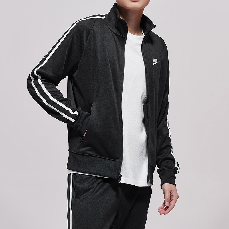 nike耐克男装夹克时尚针织立领拉链休闲外套运动服ar2245视频