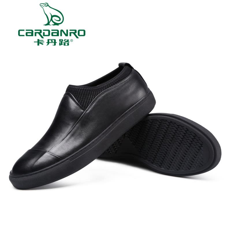 卡丹路真皮乐福鞋日常休闲舒适驾车鞋休闲皮鞋软面单鞋潮流套脚鞋图片