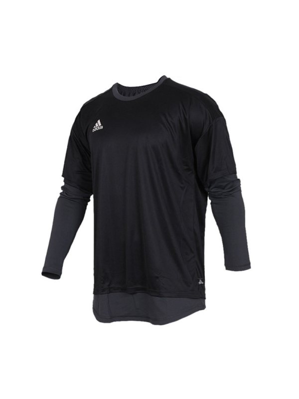 adidas阿迪达斯男子长袖T恤足球假两件休闲运动服CG1841