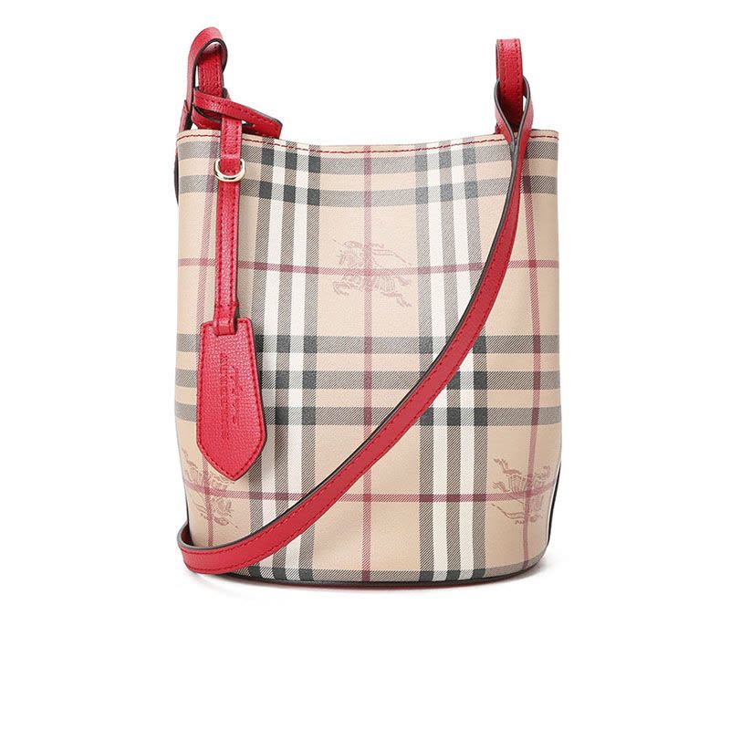 BURBERRY Lorne 经典格纹水桶包 小号 斜挎包图片