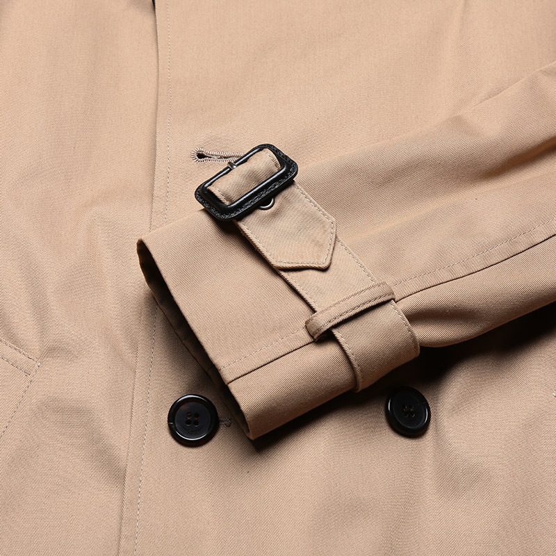 圣罗兰 saint laurent 女士长款华达呢双排扣束腰风衣大衣外套507530