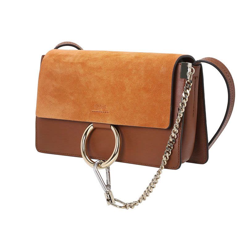 预订 CHLOE蔻依 Faye口盖包 单肩斜挎包 小号 环扣粒面皮拼麂皮CHC15US127图片