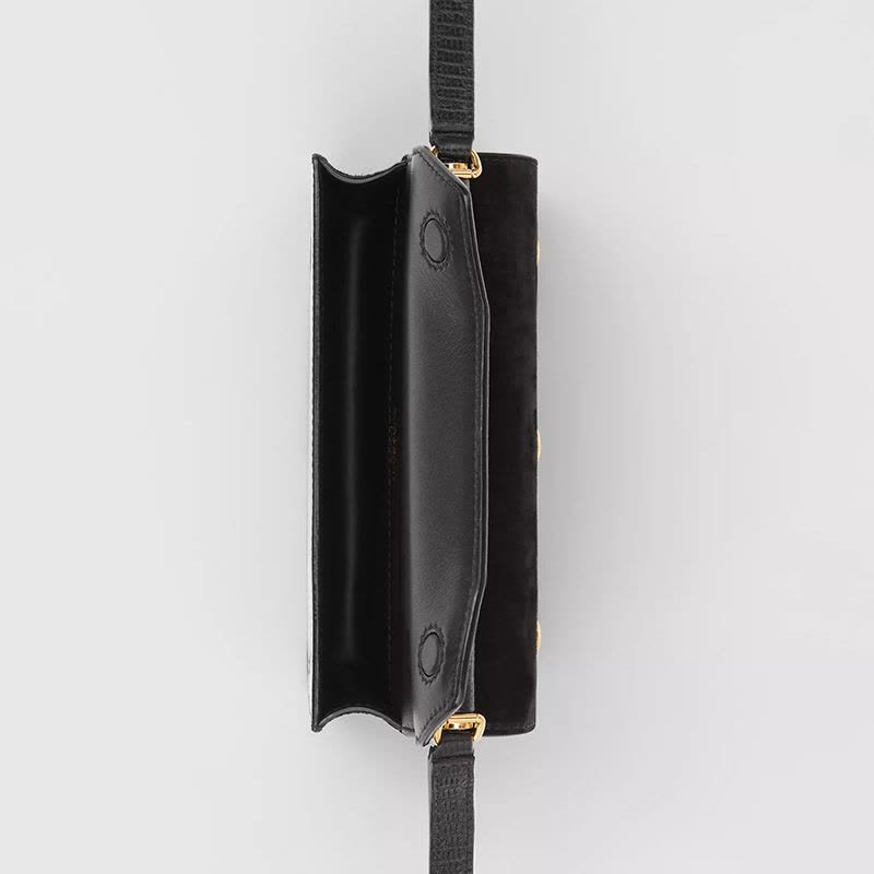 【预定】BURBERRY/博柏利 Title - 迷你口袋细节麂皮拼皮革泰尔特手袋 19*5*15CM图片