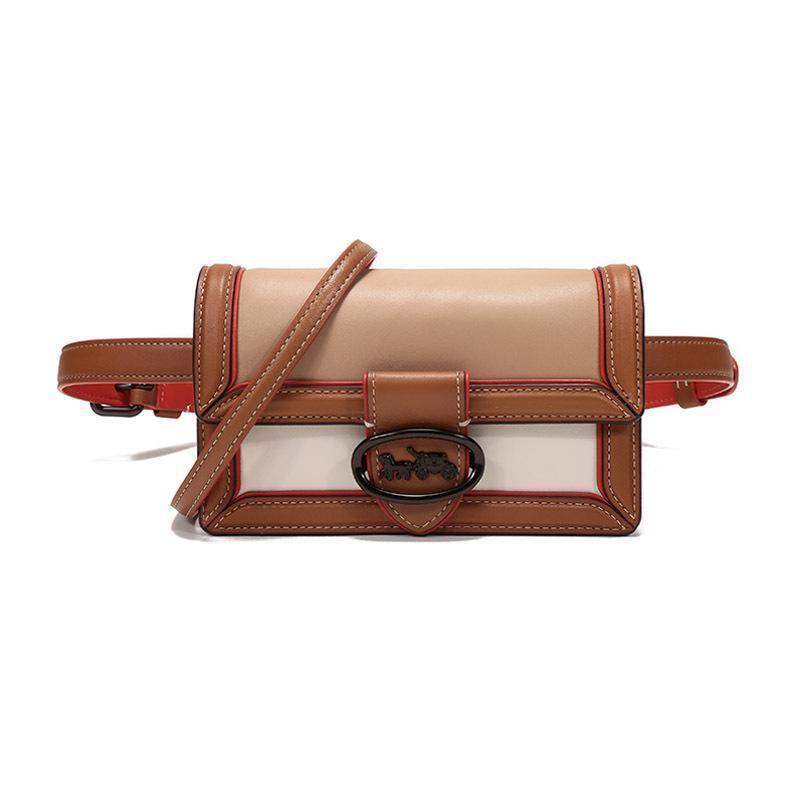COACH 蔻驰 奢侈品 女士 专柜款皮革RILEY单肩斜挎包腰包 841