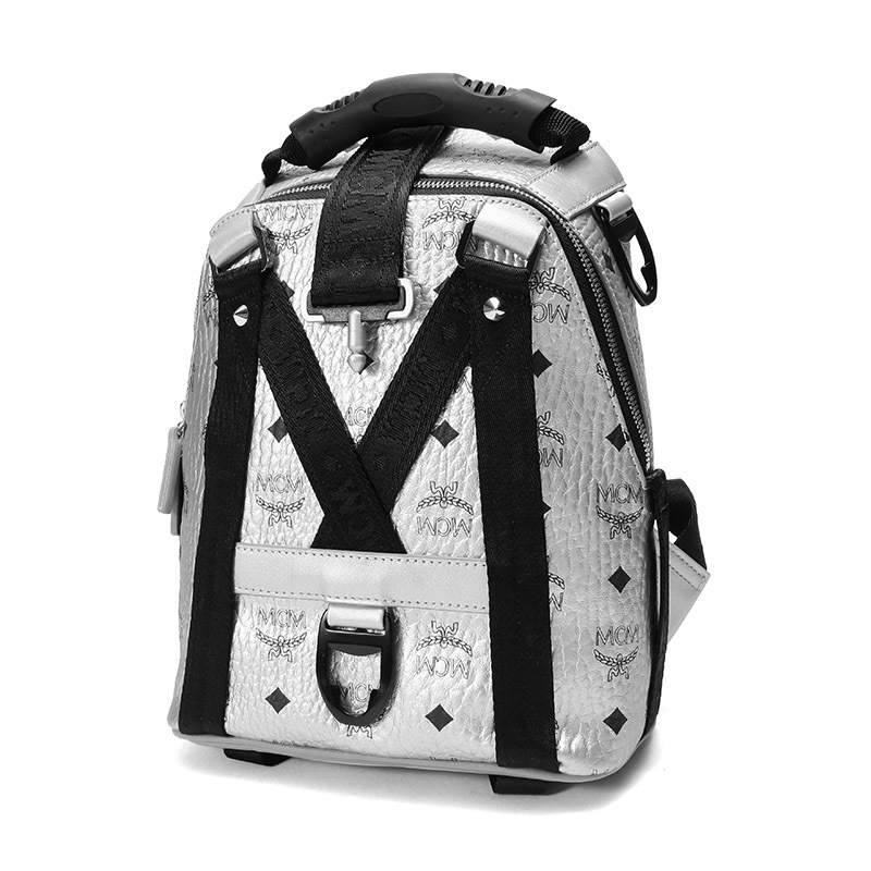 MCM 男女中性LOGO图案涂层帆布两用双肩包腰包 MUK9SJV23