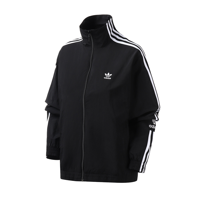 adidas阿迪达斯三叶草女装运动服立领休闲夹克外套ed7538