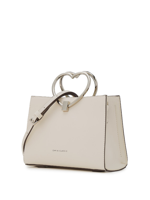 欧米OMI包包女2019新款时尚简约单肩斜挎包韩版百搭金属环手提包