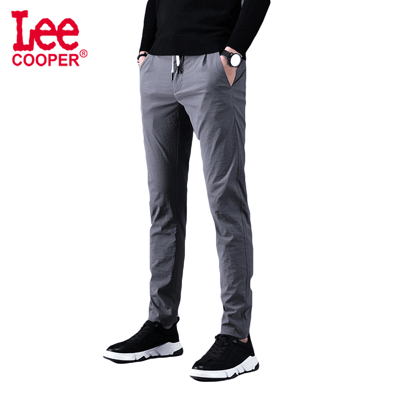 Lee Cooper男士休闲裤 春秋新款韩版时尚修身弹力青年百搭直筒运动休闲长裤