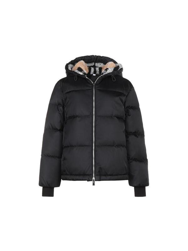 burberry博柏利女款锦纶鹅绒连帽羽绒服外套80361511