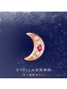 schl-礼品周大福焕美系列STELLA月亮18K金红宝石钻石耳钉(单只)
