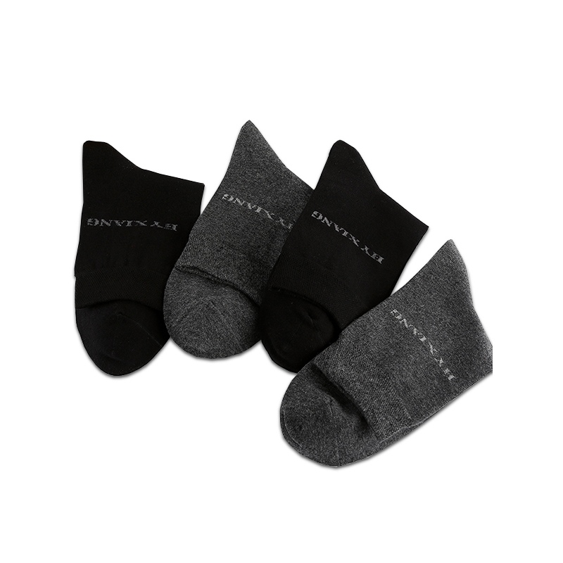 恒源祥纯棉男士袜子抗菌男棉袜夏季中筒袜薄款袜子盒装