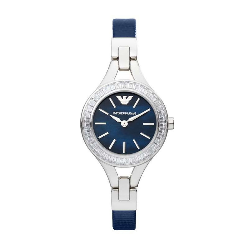 阿玛尼（Emporio Armani ）石英表 女精致小巧复古经典时尚女表百搭 AR7330钢带