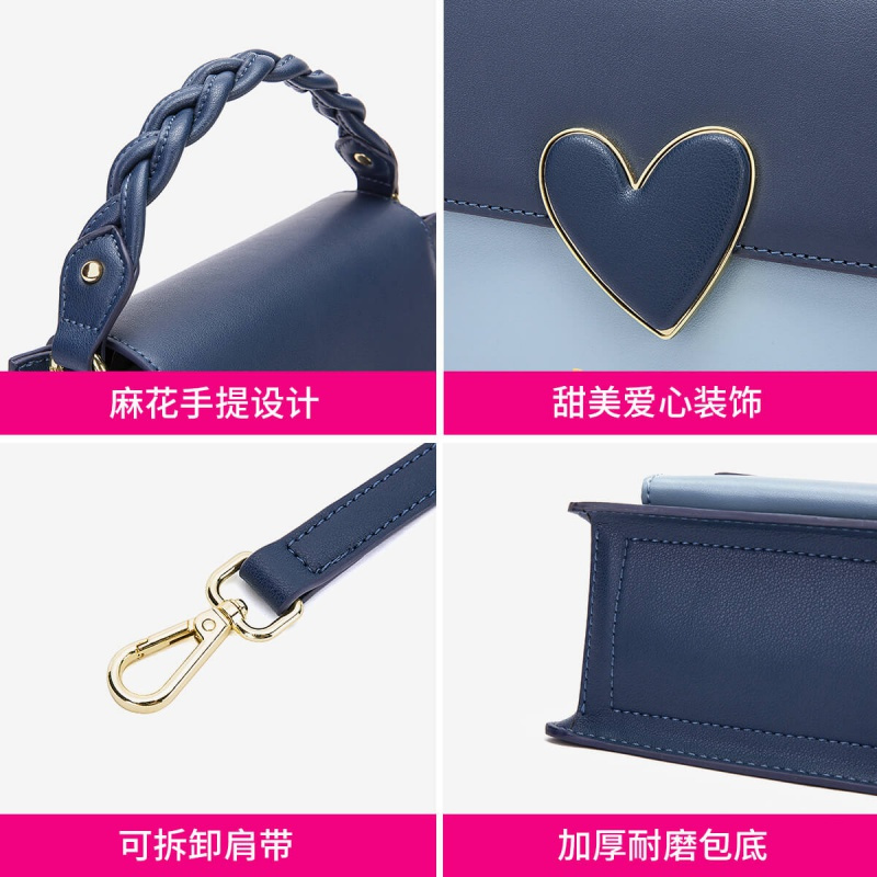 【人气】时尚撞色牛皮女包单肩包包女斜挎包大容量手提包包