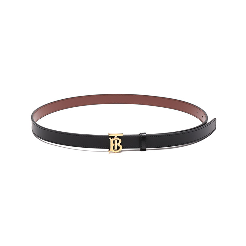 博柏利 BURBERRY 女款牛皮革金色TB标志搭扣不可裁剪双面皮带腰带8052488
