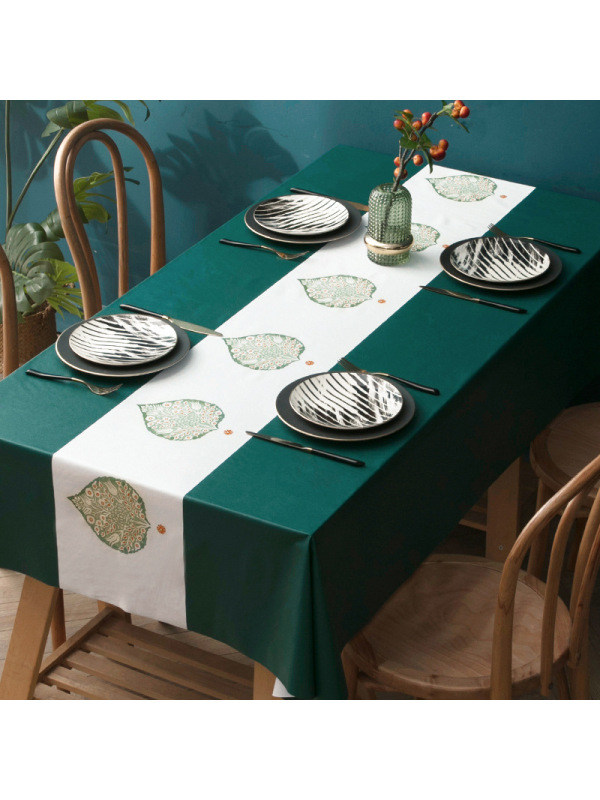 Cebapvc防水餐桌布欧美酒店桌布聚会假期晚餐厅餐遮盖布桌套防油