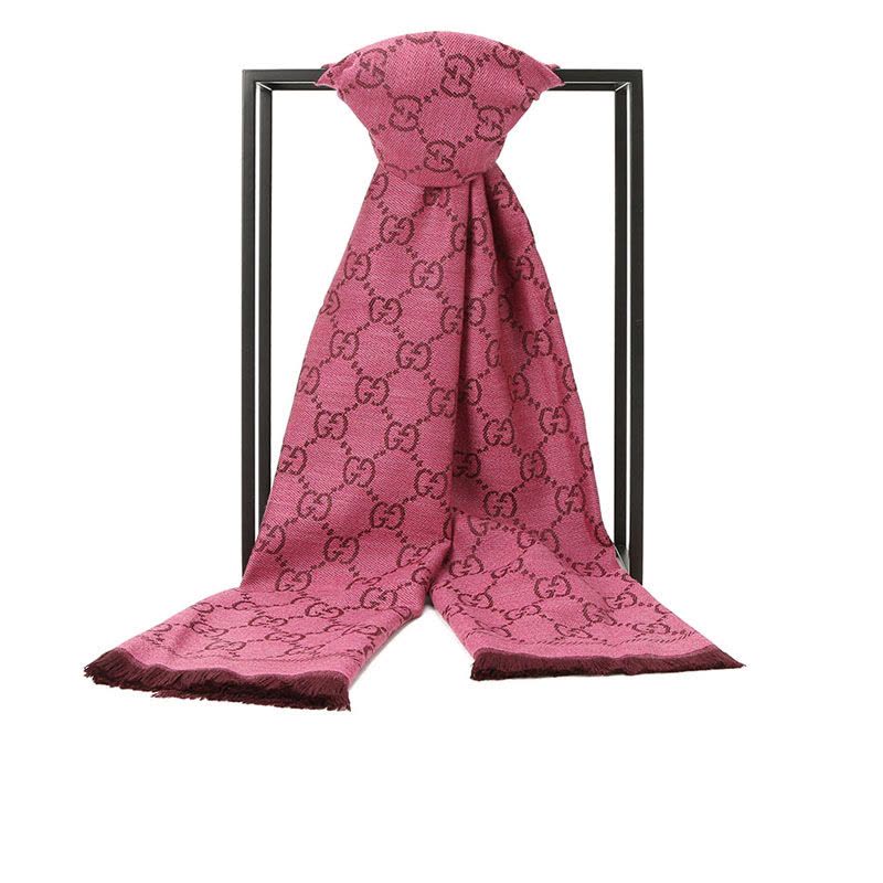 预订GUCCI\古驰 GG提花图案流苏边 围巾48*180CM图片