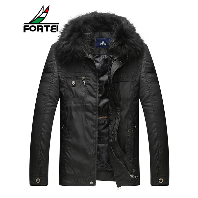FORTEI富铤 羽绒服男士貉子毛领90%鸭绒羽绒服男装爸爸装外套