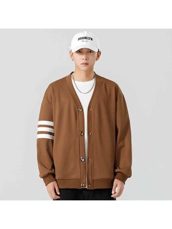 春秋季新款卫衣男装潮流日系复古男士长袖T恤宽松休闲针织衫外套