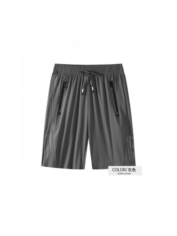 短裤男士夏季冰丝薄款外穿宽松型篮球裤子五分休闲运动裤