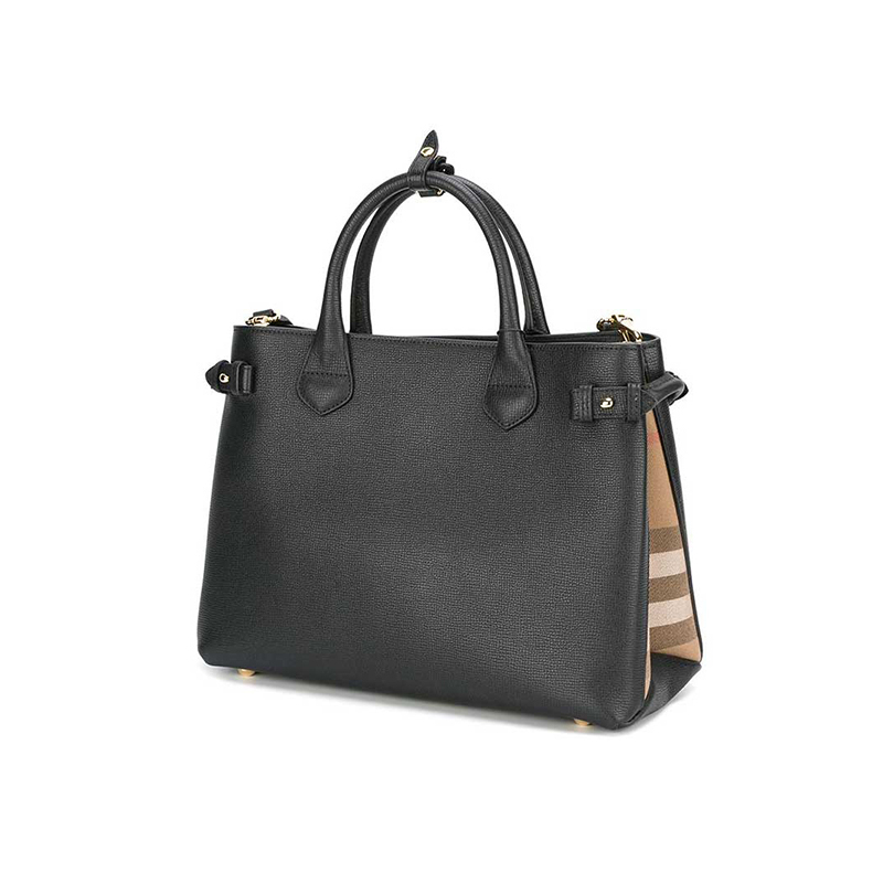 burberry博柏利thebanner中号班纳手袋女士单肩斜挎手提包黑色4023693