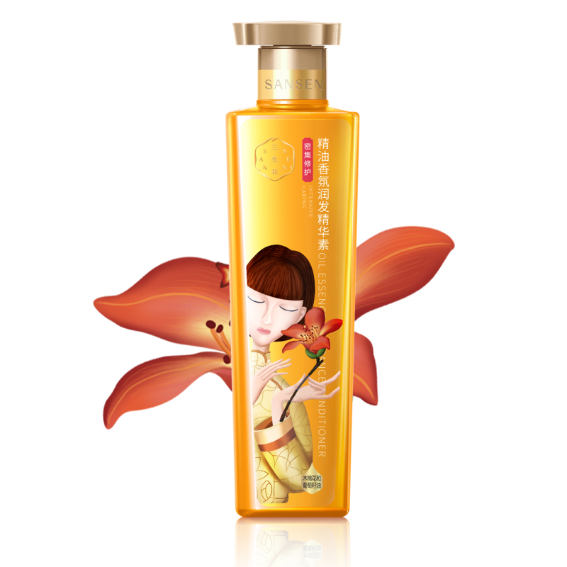 百雀羚三生花洗发水精油香氛护根韧发洗发800ml+玫瑰沐浴800ml+护发素500ml男女通用