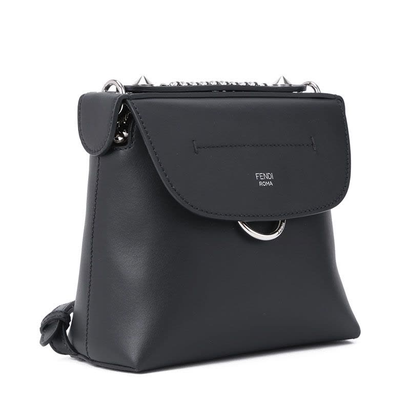 FENDI/芬迪 女包迷你圆环磁扣斜挎双肩背包8BZ041图片