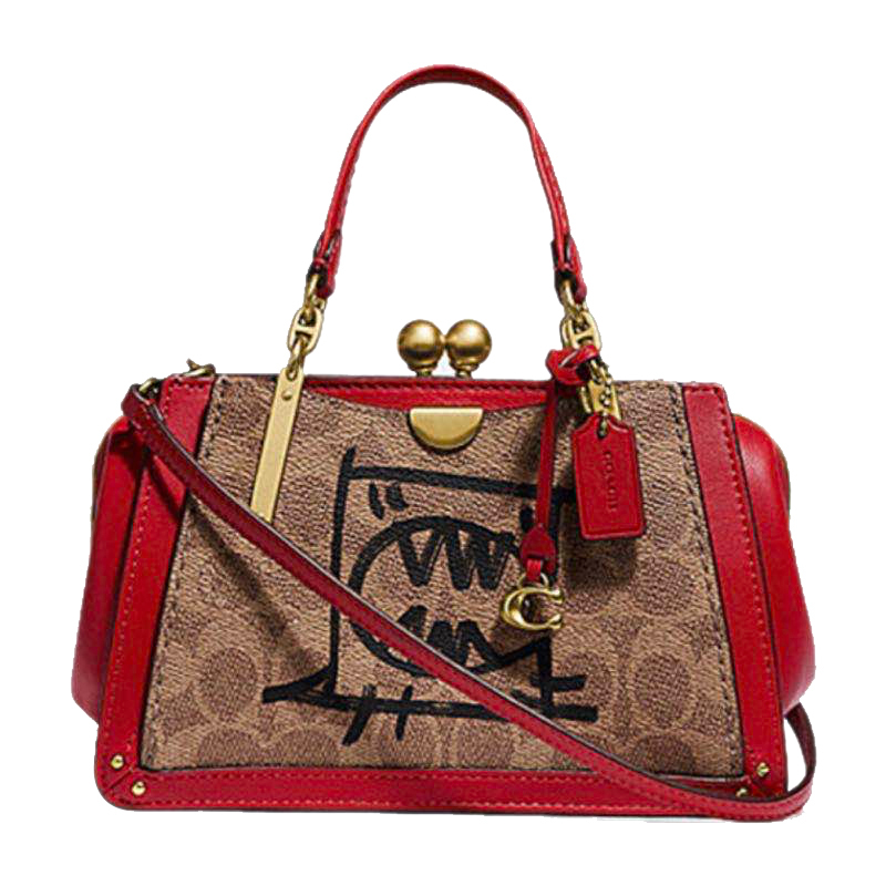 蔻驰coachrexybyguangyu限量吻锁dreamer21号女士单肩手提包76018b4p