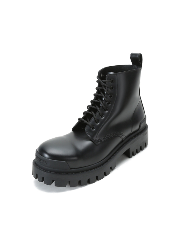 BALENCIAGA 巴黎世家 男士牛皮革系带厚底靴子短靴 589338 WA960