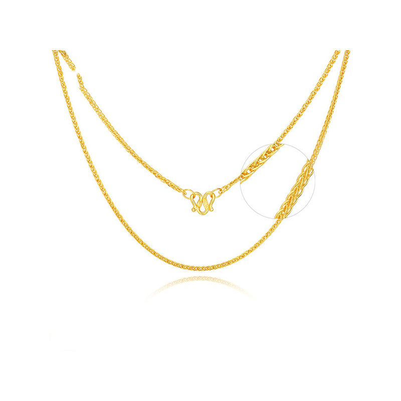 金大福(king tai fook) 珠宝首饰黄金项链 足金肖邦链配链男女款足金