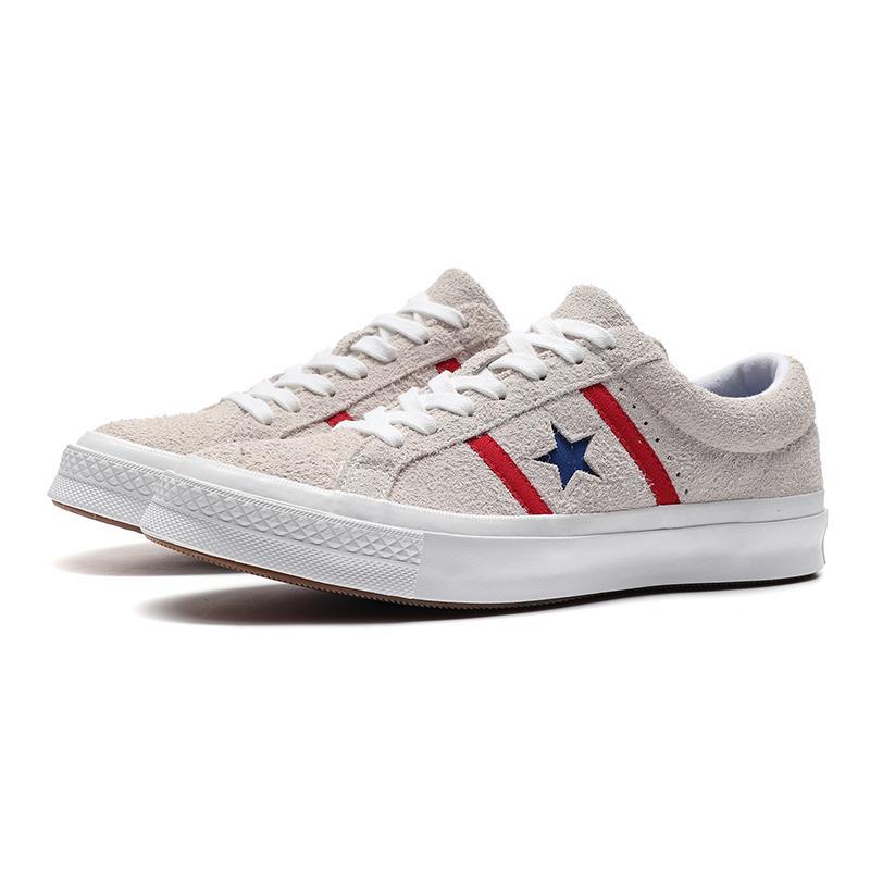 Converse男鞋女鞋板鞋2020新款One Star低帮翻毛皮休闲鞋164390C