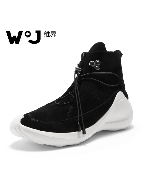 维界高帮鞋韩版男士马丁靴男个性潮鞋子休闲男鞋板鞋夏季靴子真皮