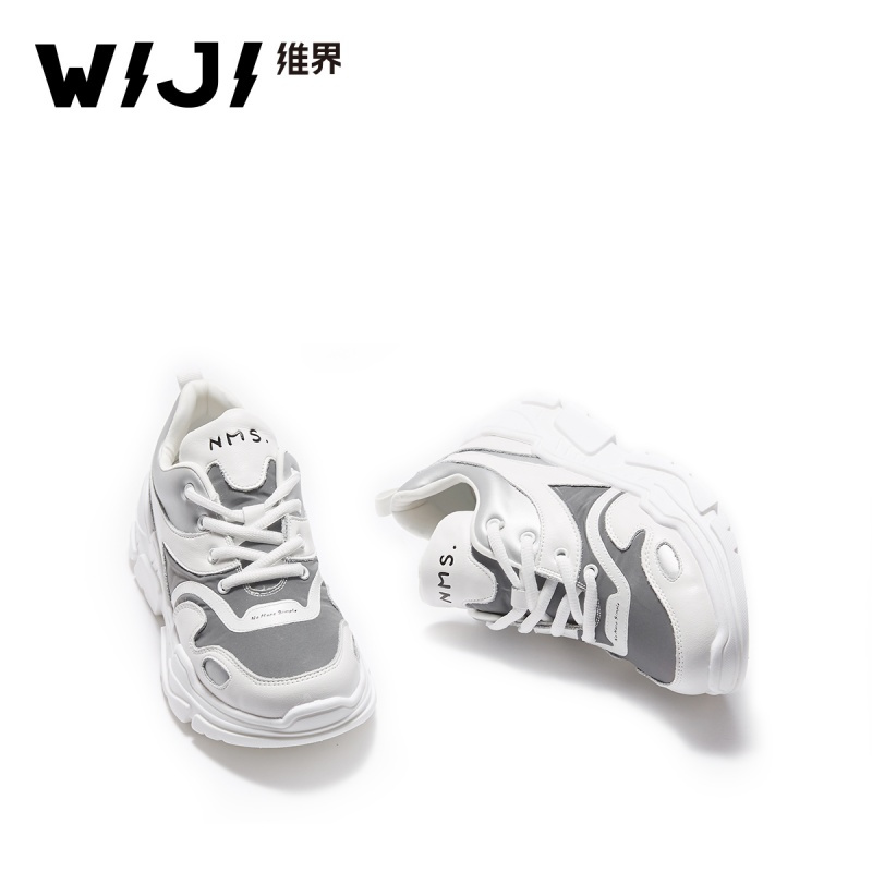 WIJI2018秋冬新款时尚运动街头休闲鞋潮流拼接耐磨透气舒适个性女